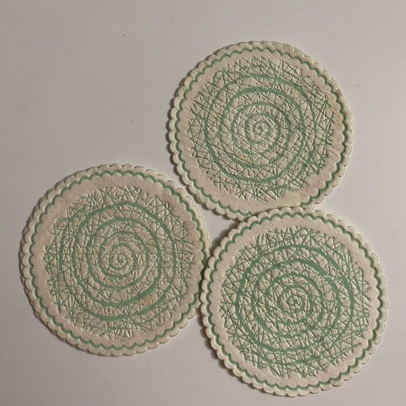 Barware Abstract Swirl design Paper Coasters Set 50s, Unused - Picture 5 of 5